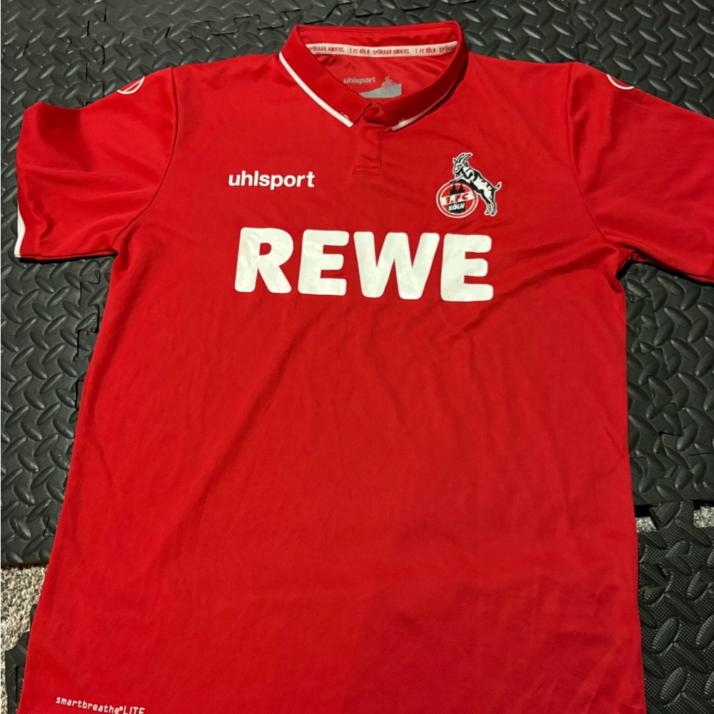 Uhlsport Köln red home shirt Jersey Sz L
